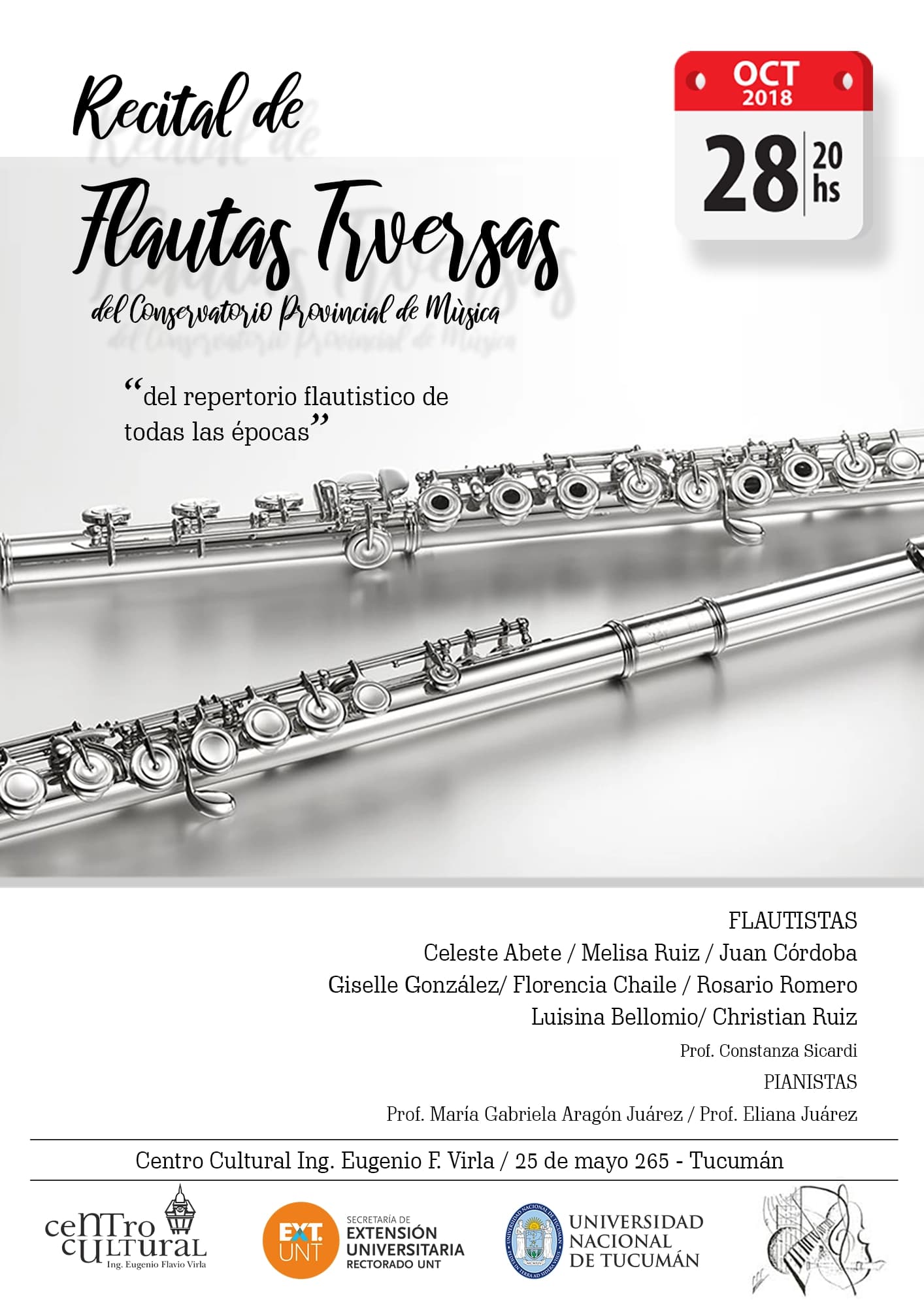 Flute recital visual communication