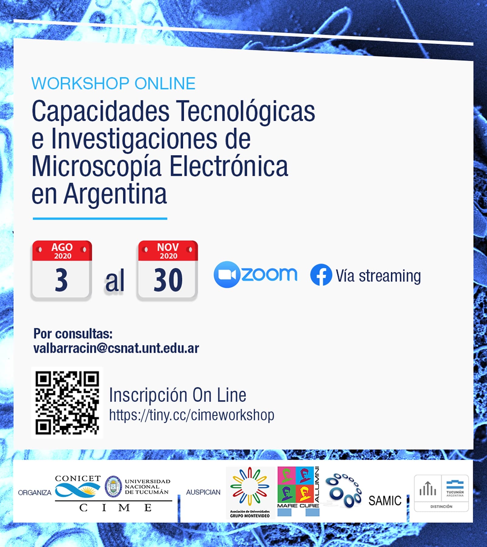 Electron microscopy workshop main visual